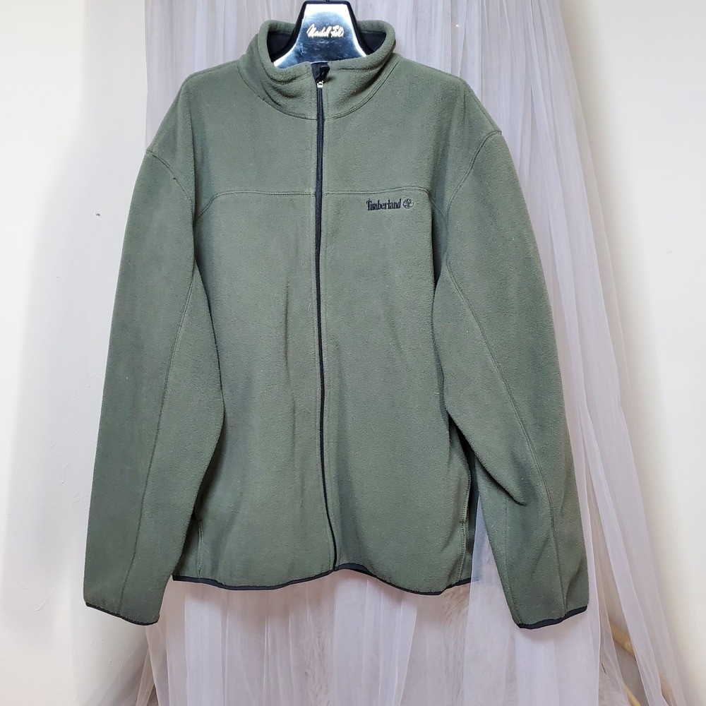 Vintage Timberland Fleece Full Zip Jacket Size 2XL Athleisure Cabincore Outdoor